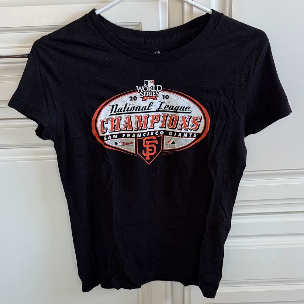 Majestic Black San Francisco Giants Champions Tee